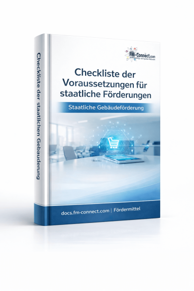 Checkliste für Voraussetzungen der Staatliche Förderungen im Facility Management Cover 